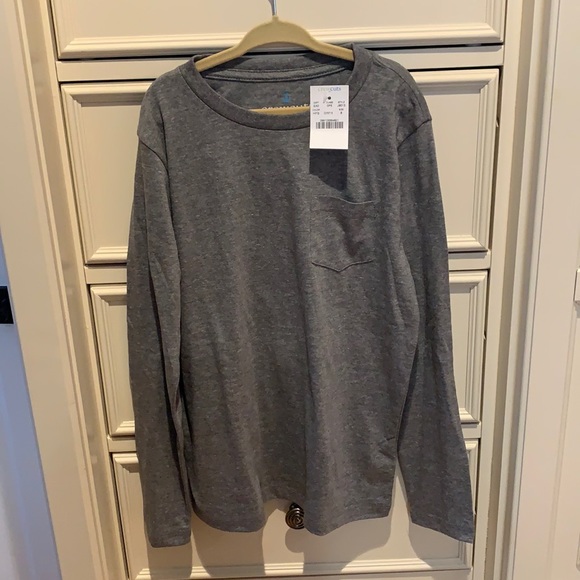 NWT Boys Jcrew Crewcuts gray long sleeve shirt